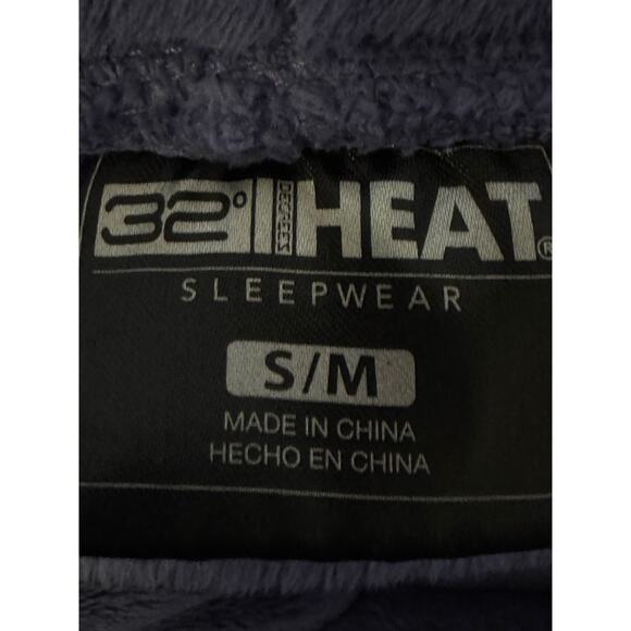 32 Degrees Purple Cozy Heat Sleepwear Fluffy Hoodie Dress S/M - Picture 6 of 7